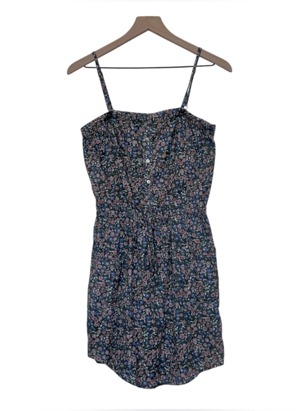 Aerie Small Floral Spaghetti Strap Mini Dress Cottagecore Feminine Boho Festival